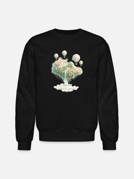 Dream Without Limits Float - Unisex Crewneck Sweatshirt - black