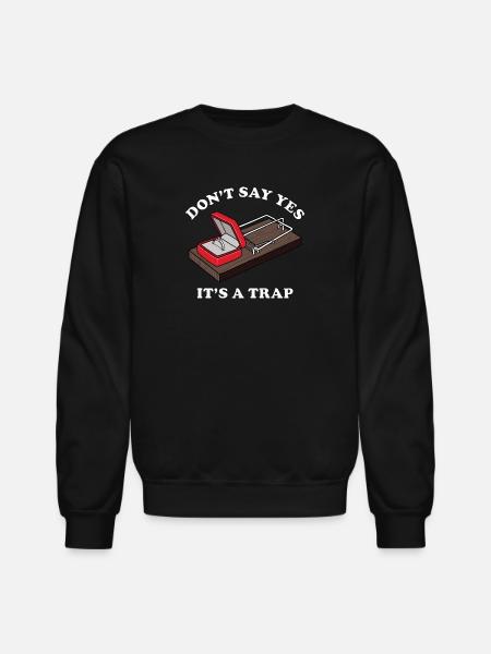 It's a Trap - Unisex Crewneck Sweatshirt - black