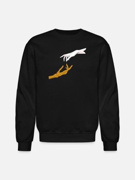 Glittering Hand Connection - Unisex Crewneck Sweatshirt - black
