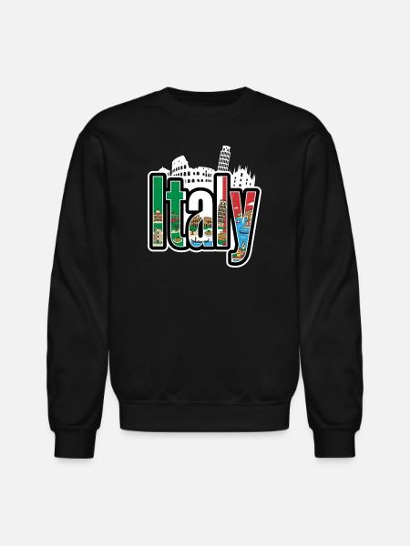 Italy - Unisex Crewneck Sweatshirt - black