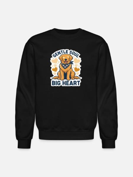 Gentle Soul Big Heart - Unisex Crewneck Sweatshirt - black