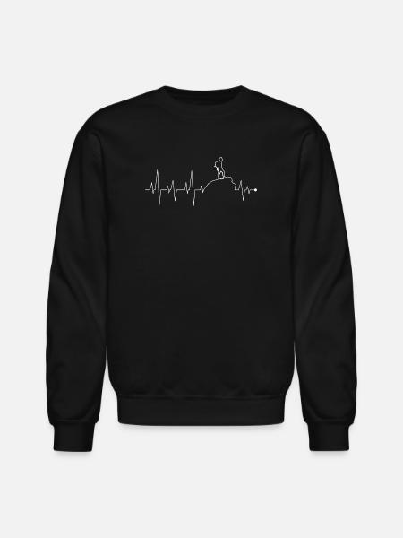 Heartbeat Peak Adventure - Unisex Crewneck Sweatshirt - black