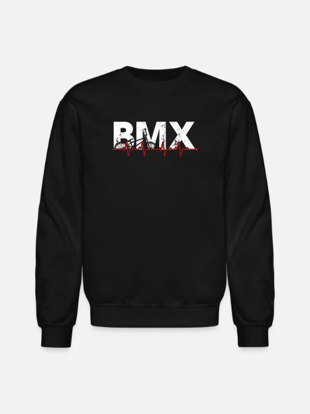 BMX Pulse Bike Art - Unisex Crewneck Sweatshirt - black