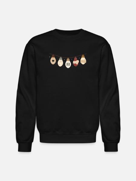 comfy lights winter - Unisex Crewneck Sweatshirt - black