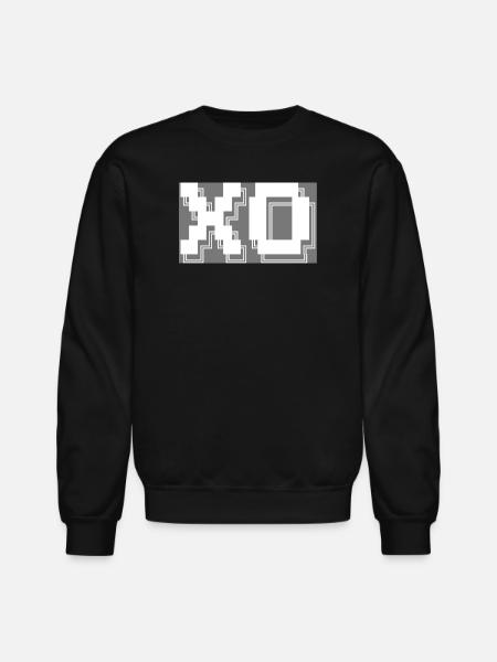 XO Pixel Art Tech - Unisex Crewneck Sweatshirt - black
