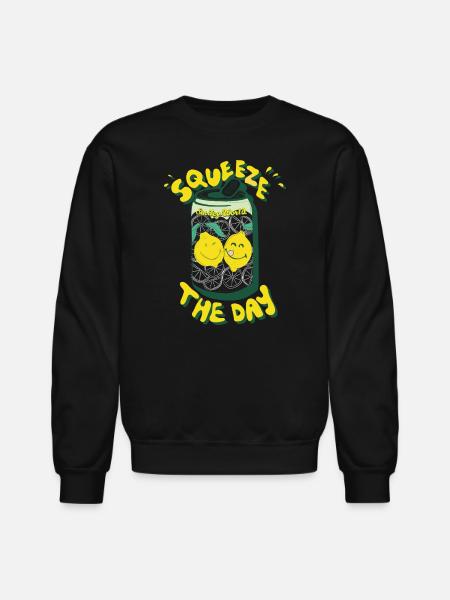 SmileyWorld Lemonade With Smiling Lemons - Unisex Crewneck Sweatshirt - black