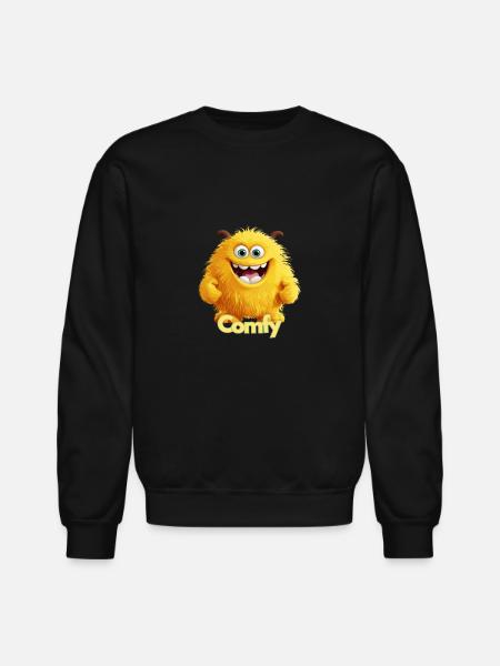 Comfy Warm Fuzzy - Unisex Crewneck Sweatshirt - black