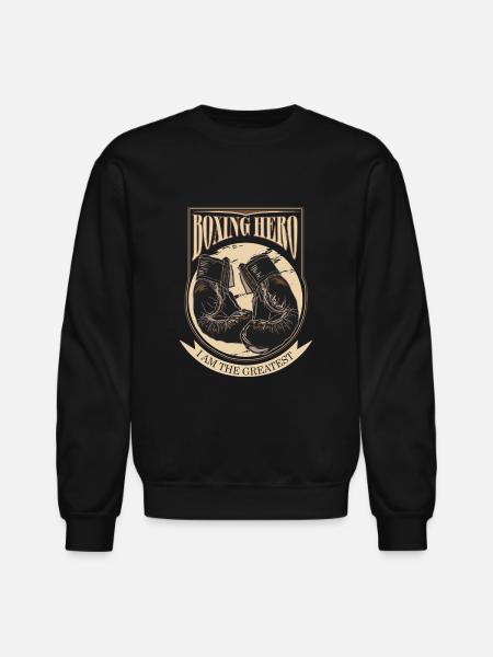 Boxing Hero - i am the greatest - Unisex Crewneck Sweatshirt - black