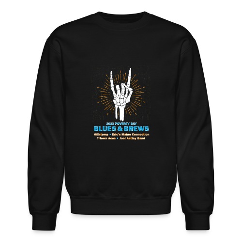 2022 WHITE Skeleton Hand BACK Bands Listed - Unisex Crewneck Sweatshirt
