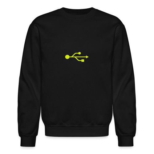 Yellow USB Logo Mid - Unisex Crewneck Sweatshirt