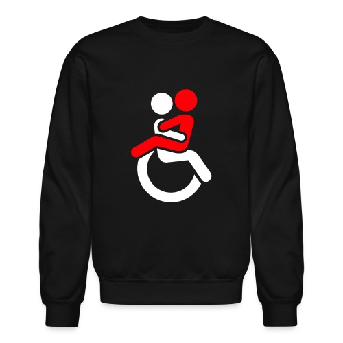 Wheelchair Love for adults. Humor shirt - Unisex Crewneck Sweatshirt