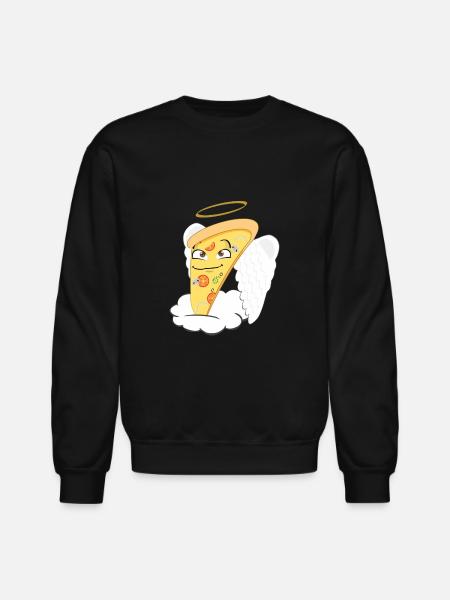 Angel Slice - Unisex Crewneck Sweatshirt - black