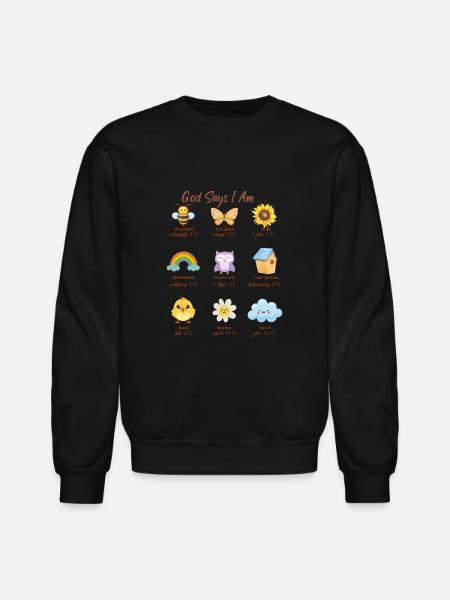 Multi Bible Scriptures - Unisex Crewneck Sweatshirt - black