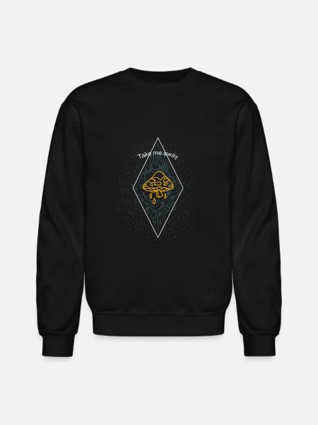 Take Me Away - Unisex Crewneck Sweatshirt - black