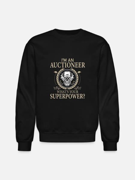 Funny Auctioneer Awesome - Unisex Crewneck Sweatshirt - black