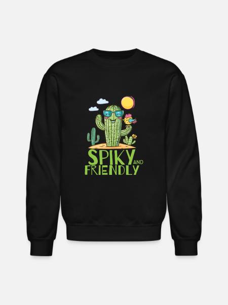 Spiky And Friendly - Unisex Crewneck Sweatshirt - black