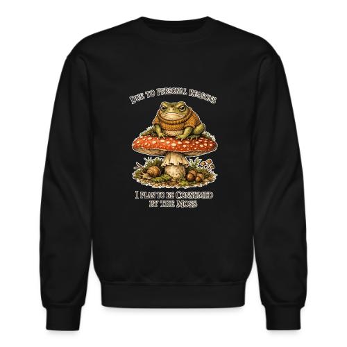 Frog Consumed by Moss Cottagecore Aesthetic - Unisex Crewneck Sweatshirt