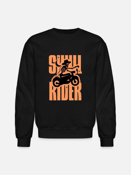 Skull Rider AI - Unisex Crewneck Sweatshirt - black
