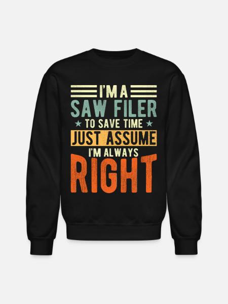 Saw Filer - Unisex Crewneck Sweatshirt - black