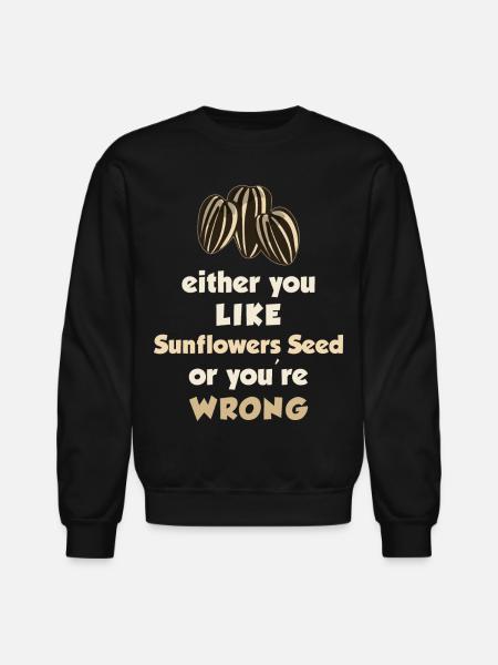 Sunflower Seeds - Unisex Crewneck Sweatshirt - black