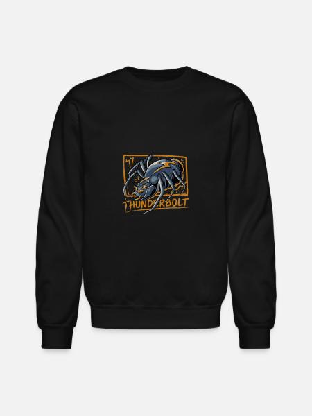 thunderbolt - Unisex Crewneck Sweatshirt - black