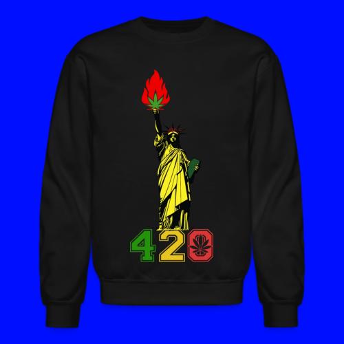 Humoristic 420 Liberty Herb Weed Marijuana Design - Unisex Crewneck Sweatshirt