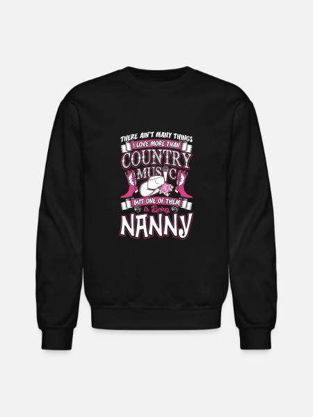 Country Music Nanny - Unisex Crewneck Sweatshirt - black