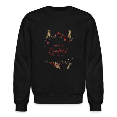 Merry Christmas Typography Design - Unisex Crewneck Sweatshirt