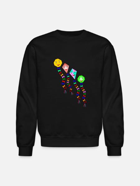 kites - Unisex Crewneck Sweatshirt - black