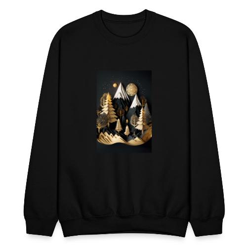 Gold and Black Wonderland - Whimsical Wintertime - Unisex Crewneck Sweatshirt