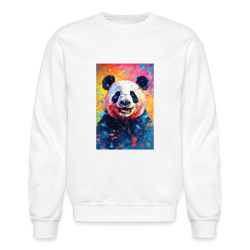 Paint Splatter Panda Bear - Unisex Crewneck Sweatshirt