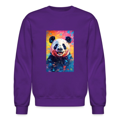 Paint Splatter Panda Bear - Unisex Crewneck Sweatshirt