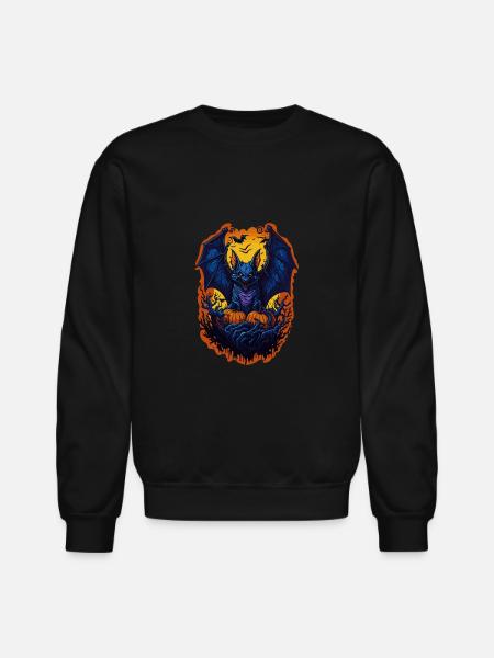 halloween bat - Unisex Crewneck Sweatshirt - black