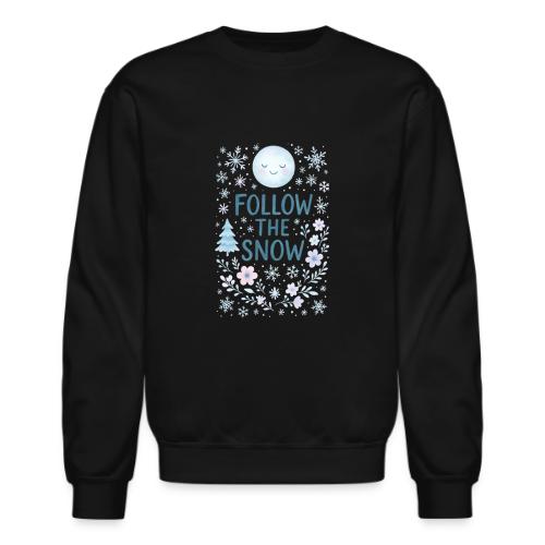 Follow the Snow – Cozy Winter Watercolor - Unisex Crewneck Sweatshirt