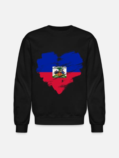 Haiti - Unisex Crewneck Sweatshirt - black