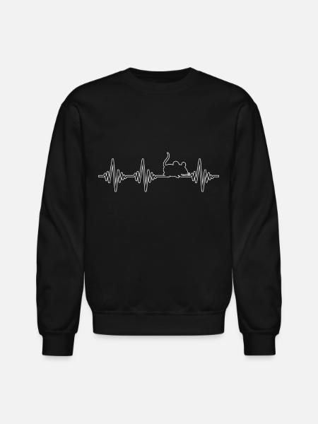 mouse heartbeat - Unisex Crewneck Sweatshirt - black