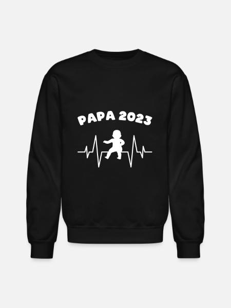 papa 2023 - Unisex Crewneck Sweatshirt - black