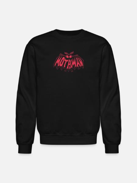 Mothman Crimson Flight - Unisex Crewneck Sweatshirt - black