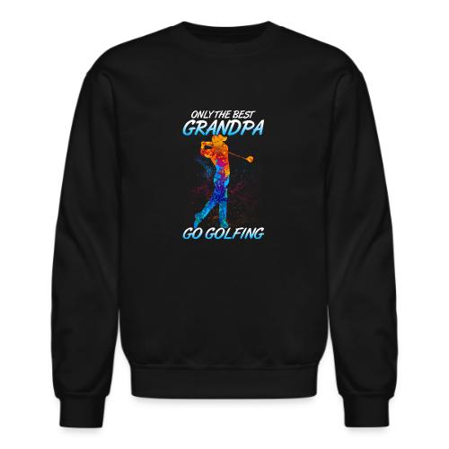 Best Grandpa Golf Gift - Colorful Watercolor Tee - Unisex Crewneck Sweatshirt