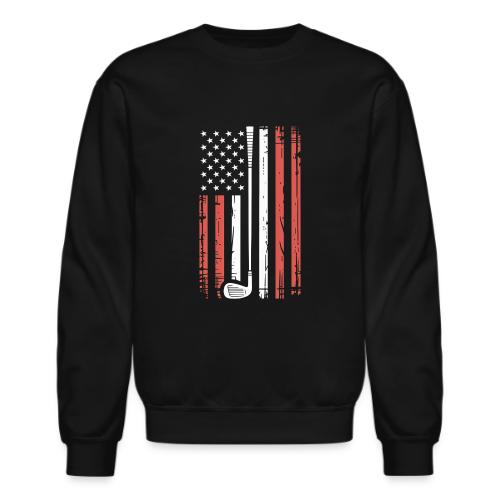 Patriotic Golf T-Shirt | American Flag Golf - Unisex Crewneck Sweatshirt