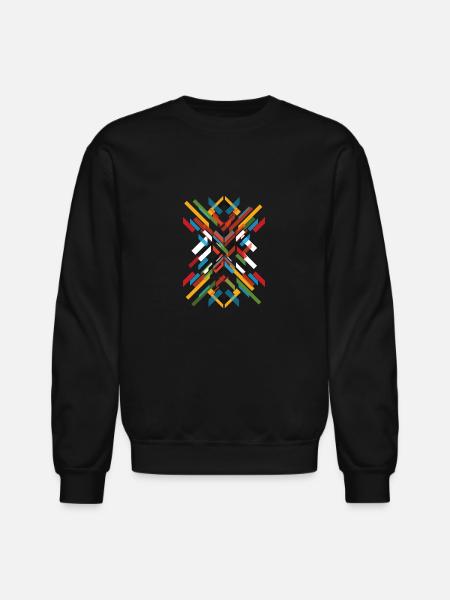 Fractal Pattern - Unisex Crewneck Sweatshirt - black