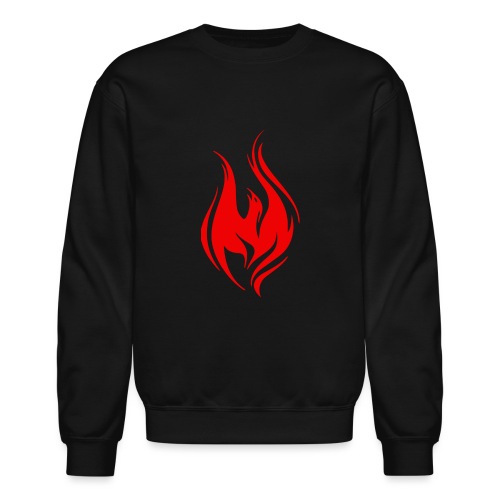 Front (Phoenix-Red) _ Back (Blank) - Unisex Crewneck Sweatshirt