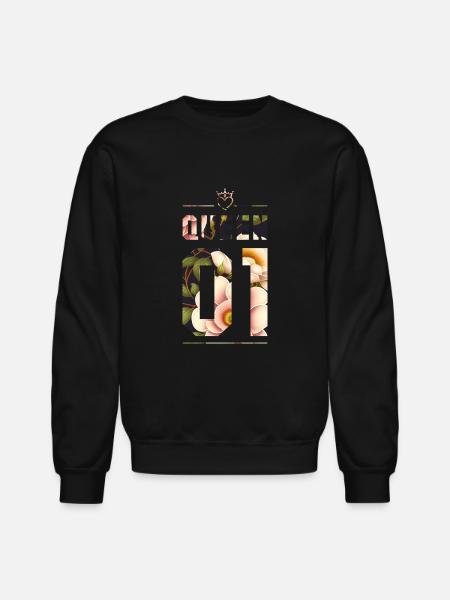 KING AND QUEEN - Unisex Crewneck Sweatshirt - black