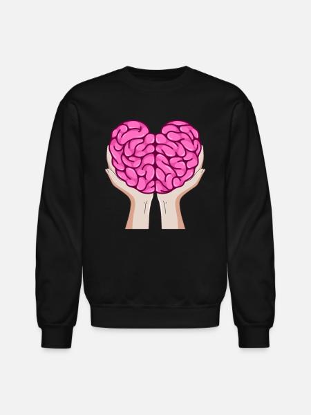 Brain Hands, Neuroscience - Unisex Crewneck Sweatshirt - black