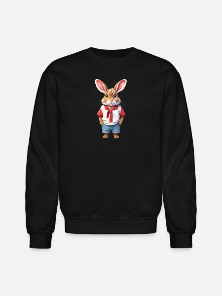 Default On the white mono - Unisex Crewneck Sweatshirt - black
