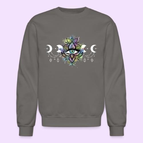 Third Eye Mandala - Moon Cycle Design - Unisex Crewneck Sweatshirt