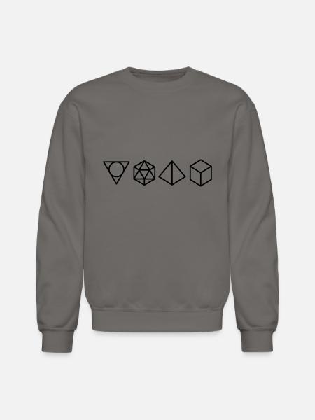 geometric mathematic - Unisex Crewneck Sweatshirt - asphalt gray