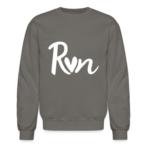 RUN (heart) - Unisex Crewneck Sweatshirt