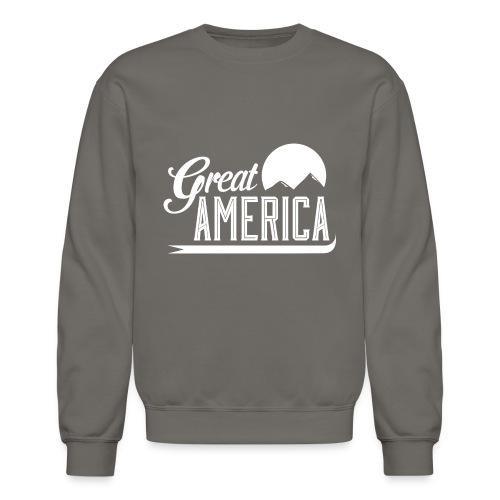 Great America Logo White - Unisex Crewneck Sweatshirt