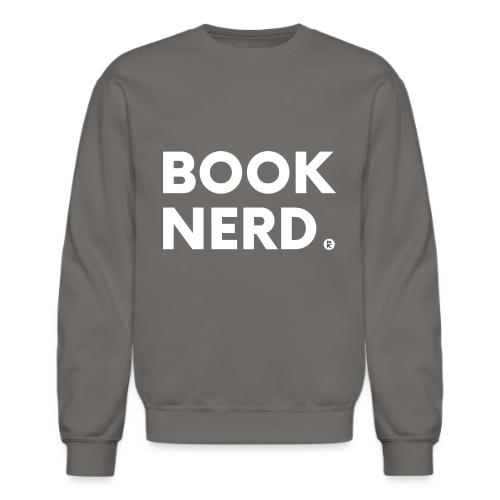 Book Nerd in White - Unisex Crewneck Sweatshirt